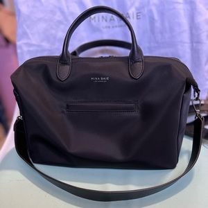 Mina Baie nylon mini Emmy with gunmetal hardware